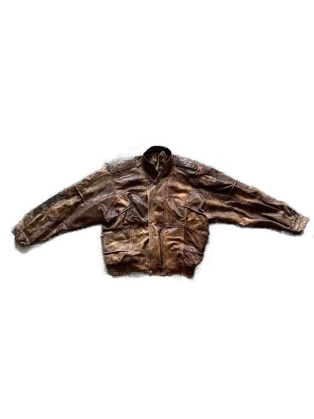 Vintage 60s / 70s Marvin Richard’s Distressed Brown Nappa Leather Bomber Jacket